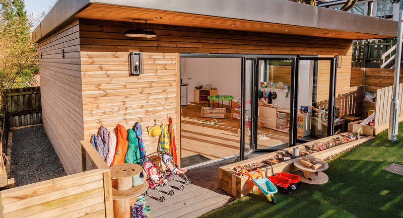 Garden Classroom with thermowood rainscreen cladding